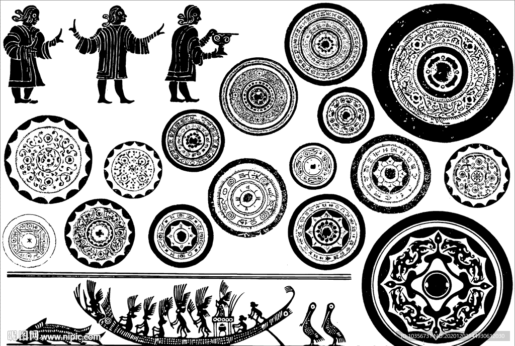 隋唐 几何纹 动物纹 花卉纹