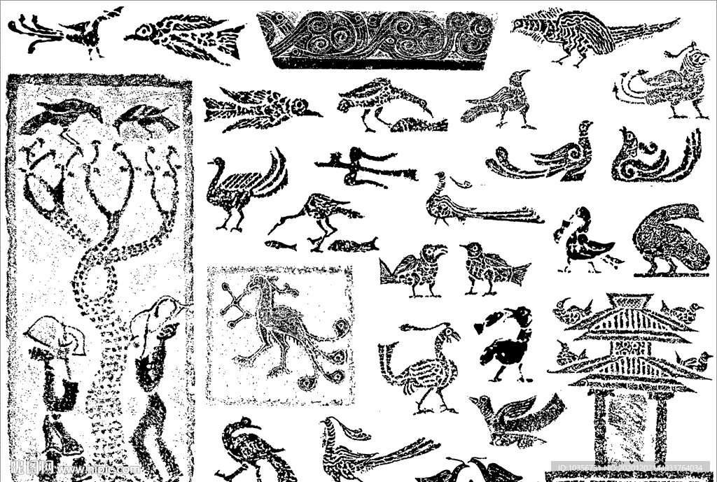 隋唐 几何纹 动物纹 花卉纹