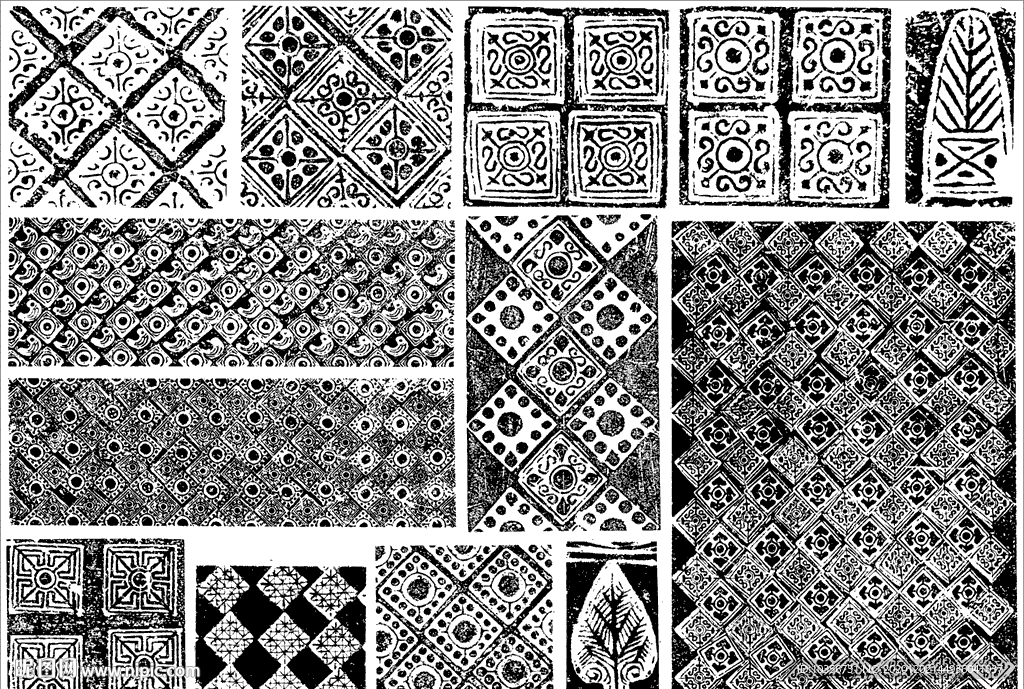 隋唐 几何纹 动物纹 花卉纹