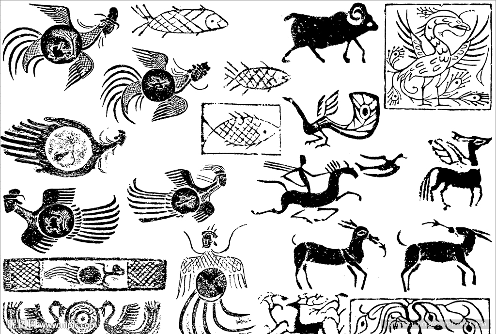 隋唐 几何纹 动物纹 花卉纹