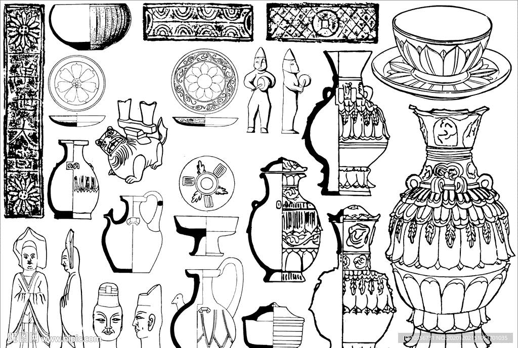 花瓶 石象 纹理 肌理 背景