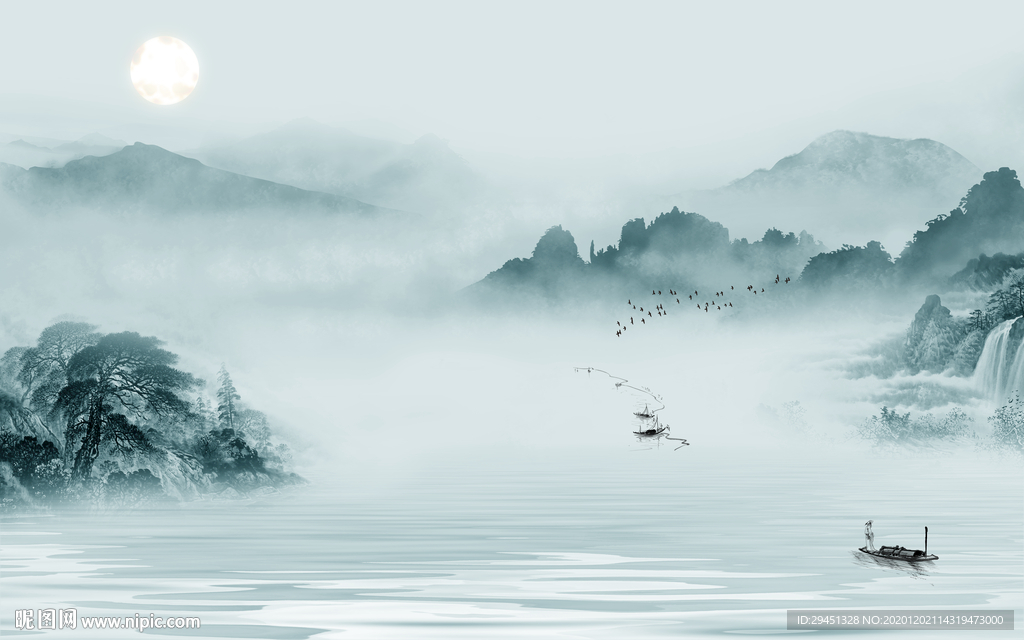 最新 意境大气山水 tif分层