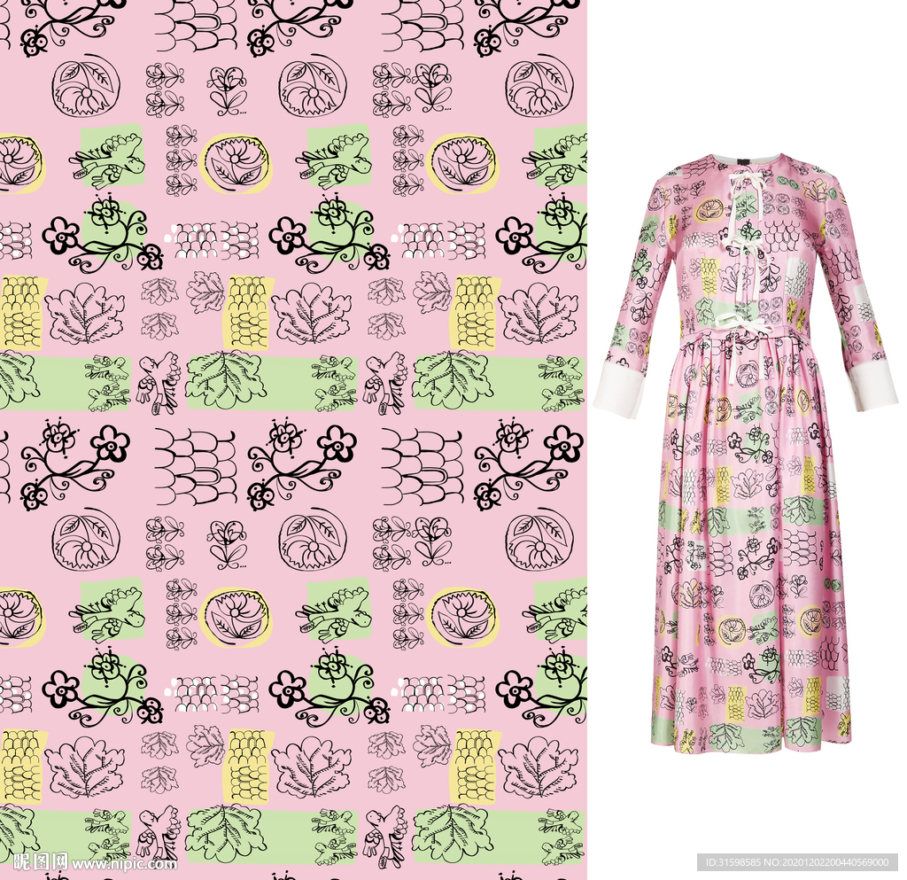 大牌女装 线条花