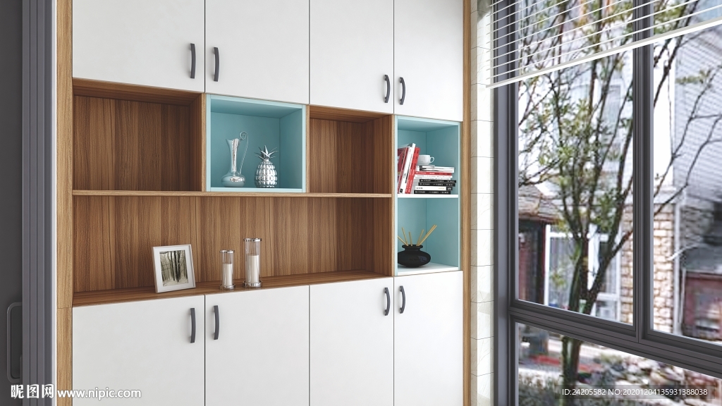 全屋定制简约板式阳台柜洗衣柜图