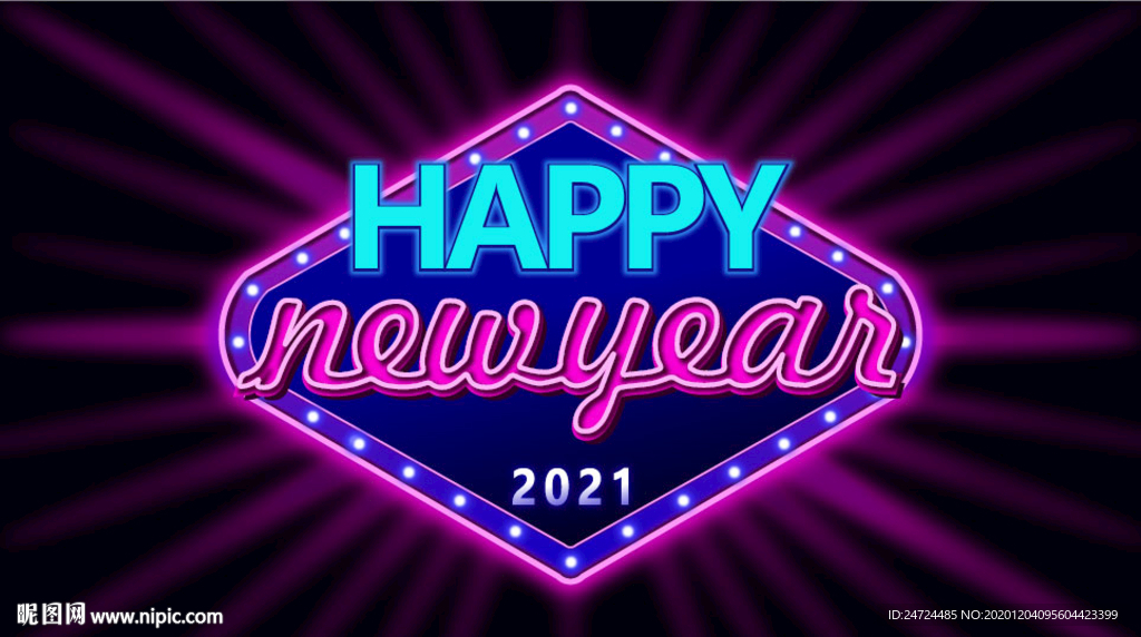 新年快乐 举牌 2021 促销