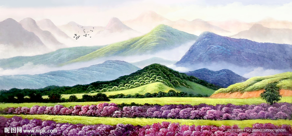 风景画田园油画