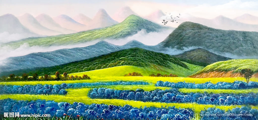 风景画田园油画