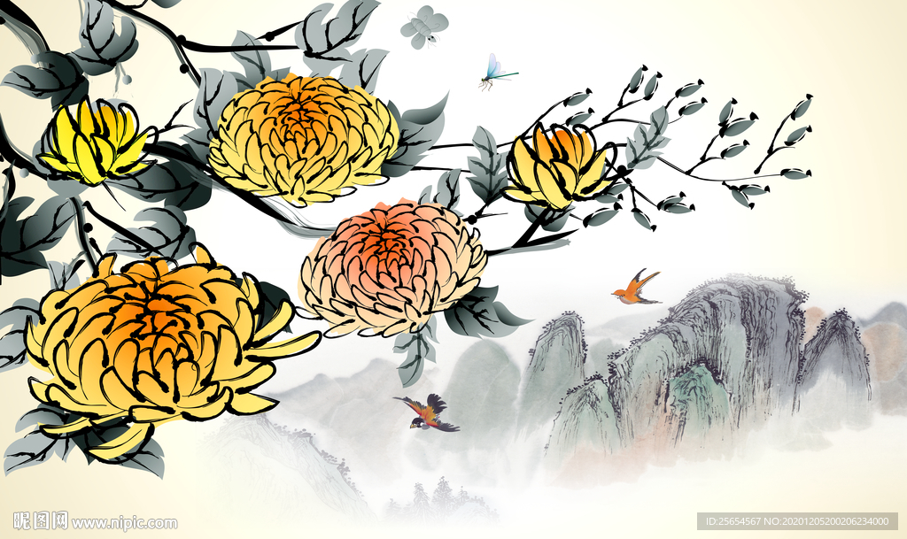 福贵满堂客厅电视背景墙