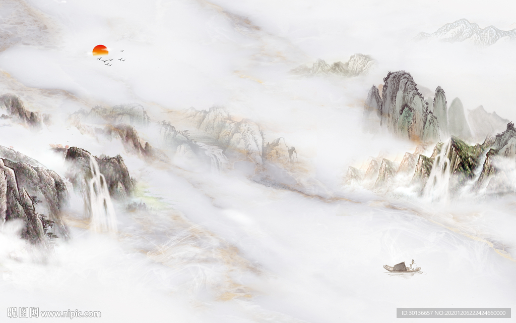 大理石新款大气山水 TIF分层