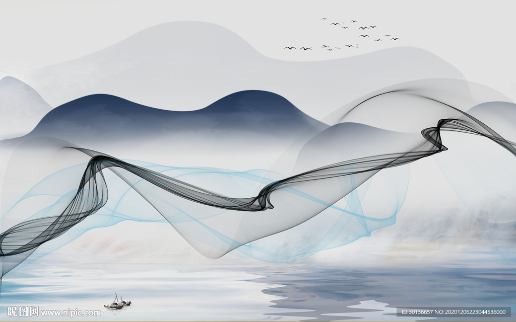 意境新中式山水 TIF分层