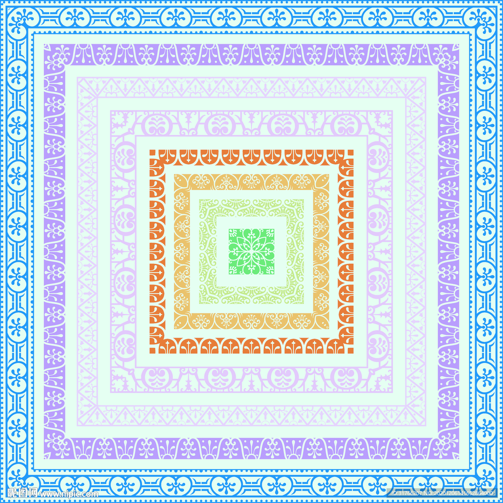 方巾 矢量 民族风