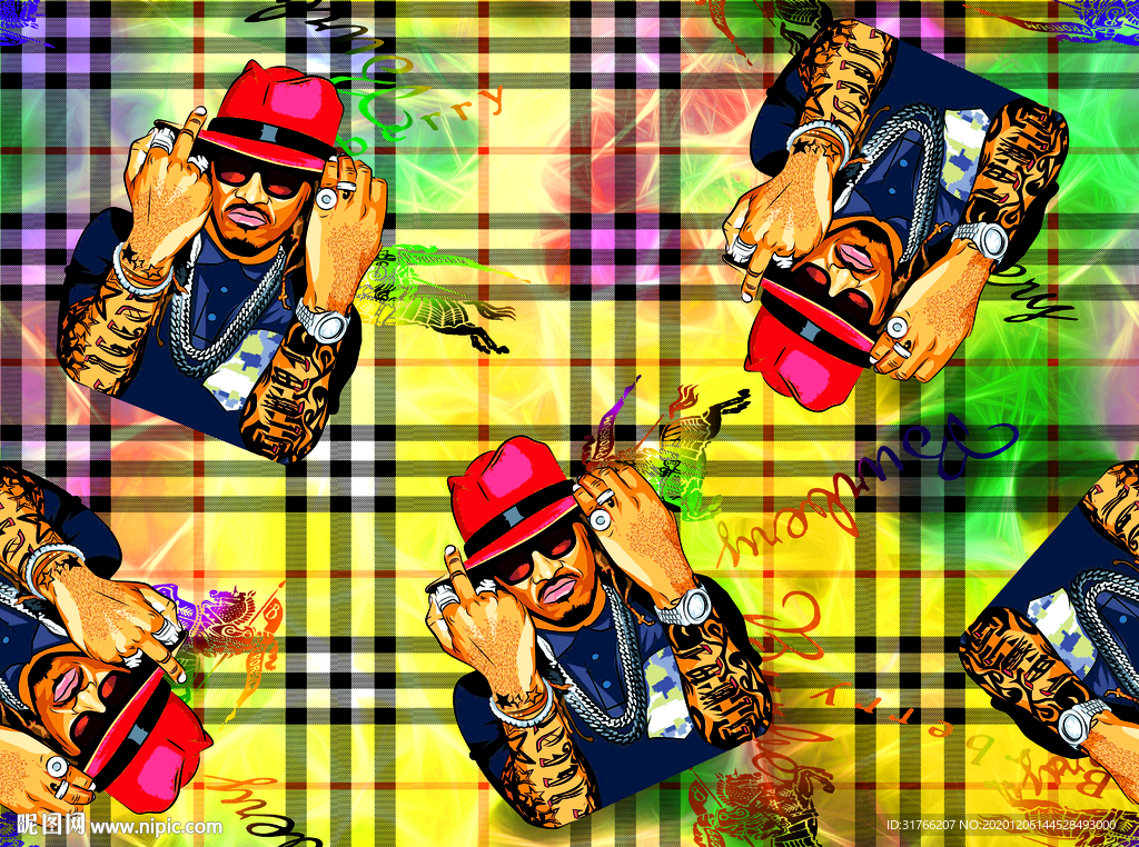 男装 大牌男装 格子扎染 分层