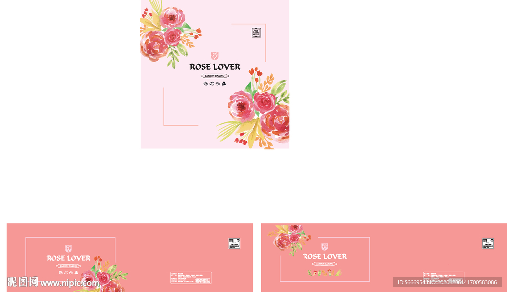 玫瑰之恋方盖蛋糕盒