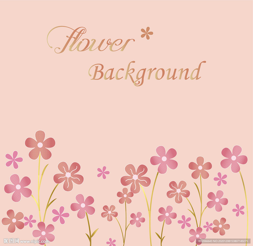 小清新花朵海报背景 贺卡 信纸