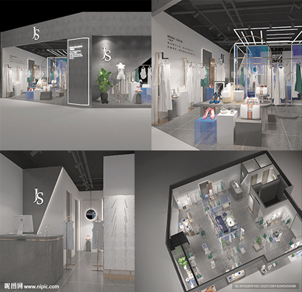 轻奢时尚女装店服装店高端女装