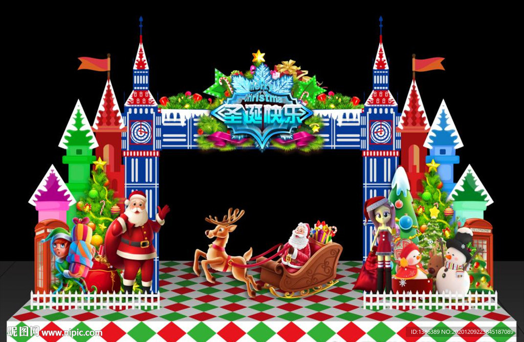 圣诞节门头