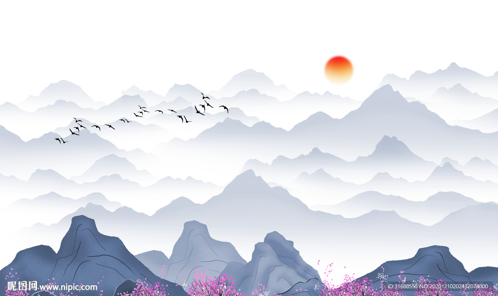 新中式电视背景墙