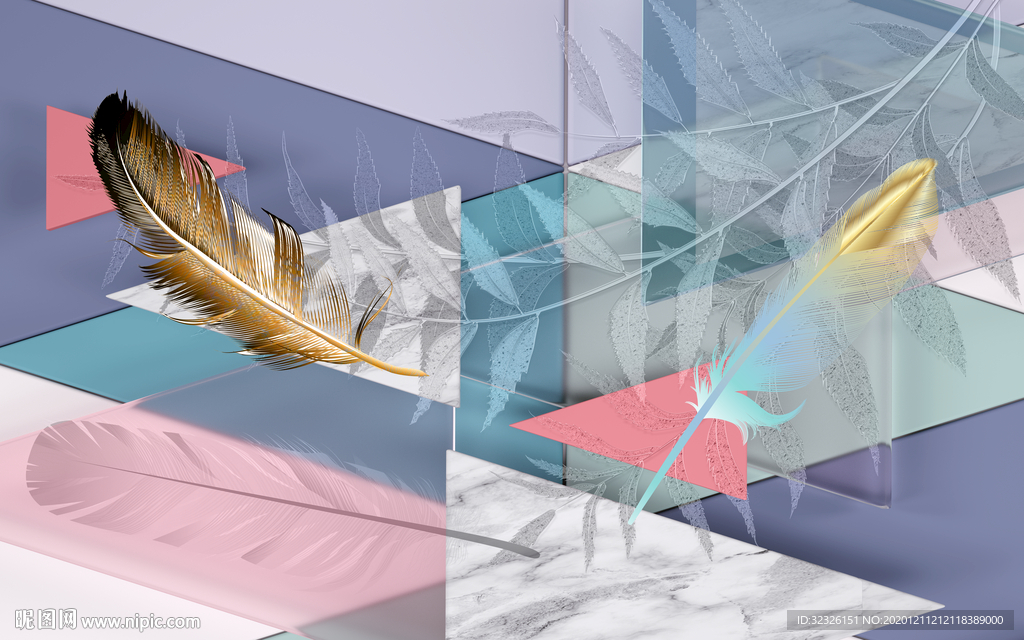 几何欧式新背景墙 TIF分层