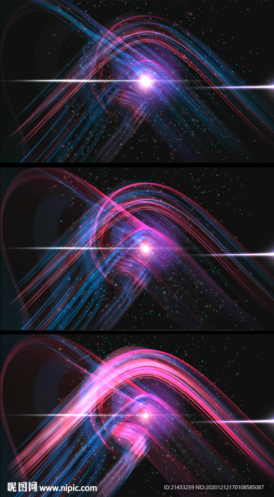 唯美粒子光带星空视频背景