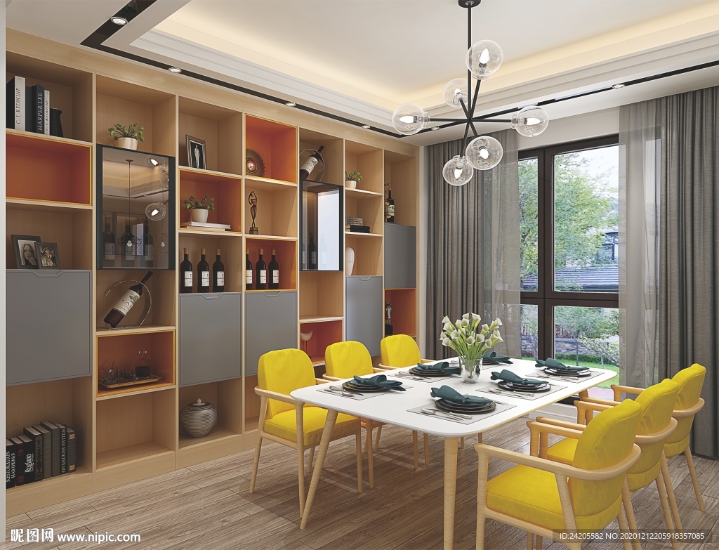 全屋定制餐厅板式酒柜餐边柜