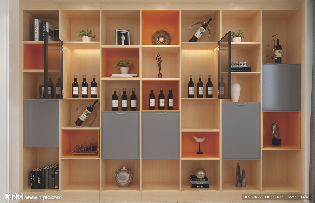 全屋定制餐厅板式酒柜餐边柜