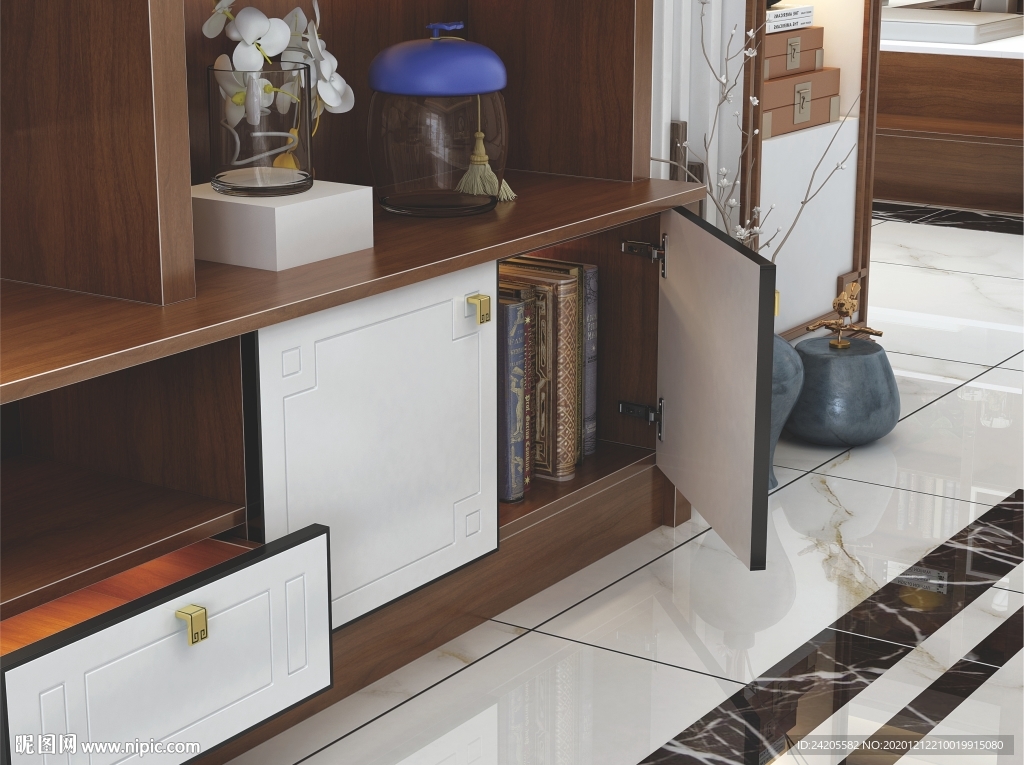 全屋定制客厅板式电视柜背景墙