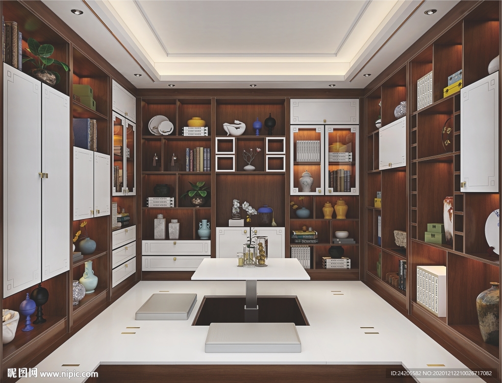 全屋定制简约板式衣柜榻榻米