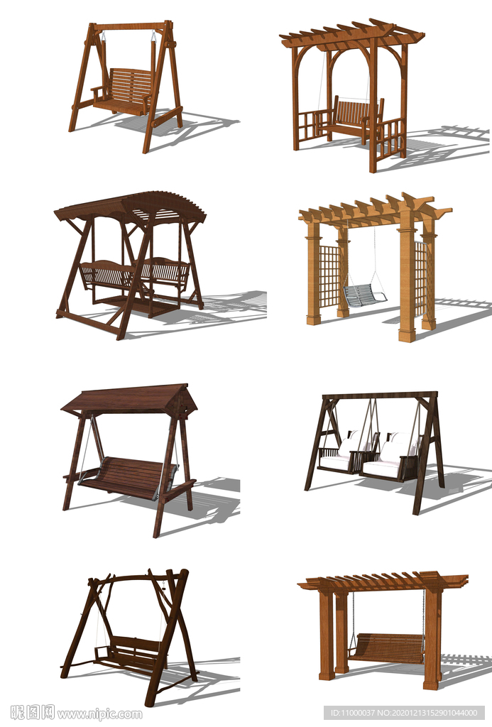 户外秋千模型