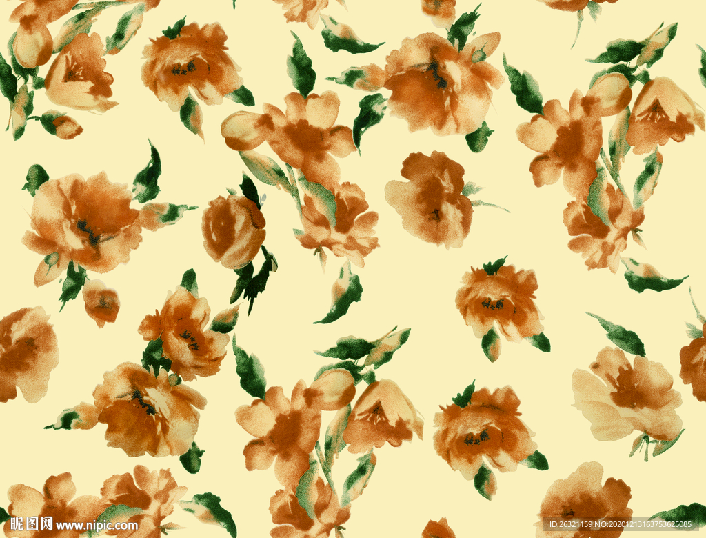 花型 花朵 花紋 印花 手绘