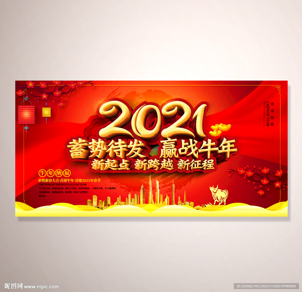 2021年新年晚会背景板