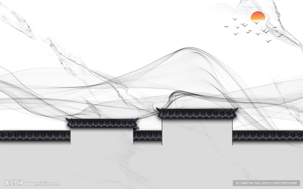 徽派高端新背景墙 TIF分层