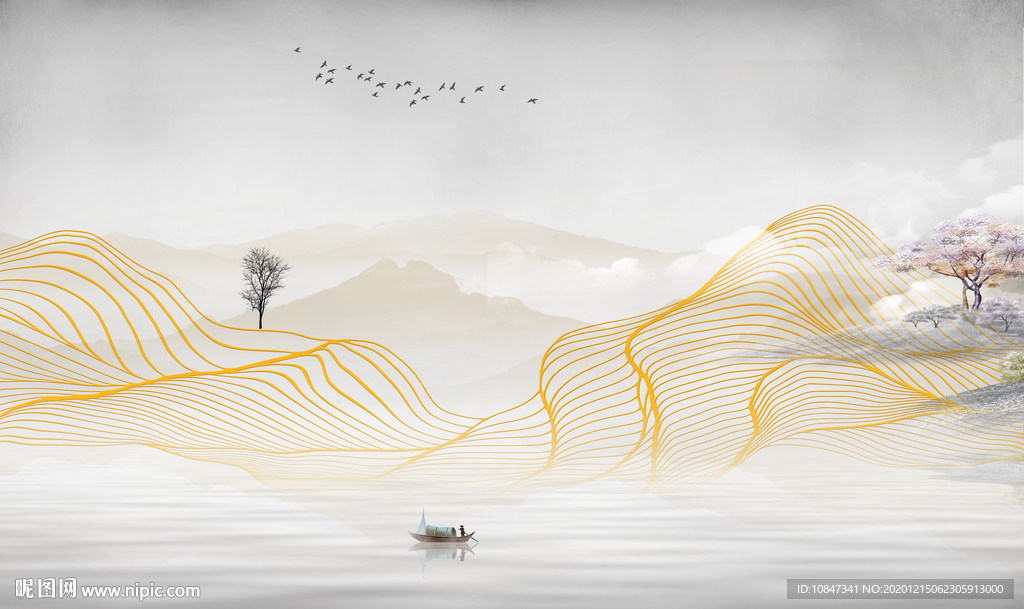 现代高端新山水画 TIF分层