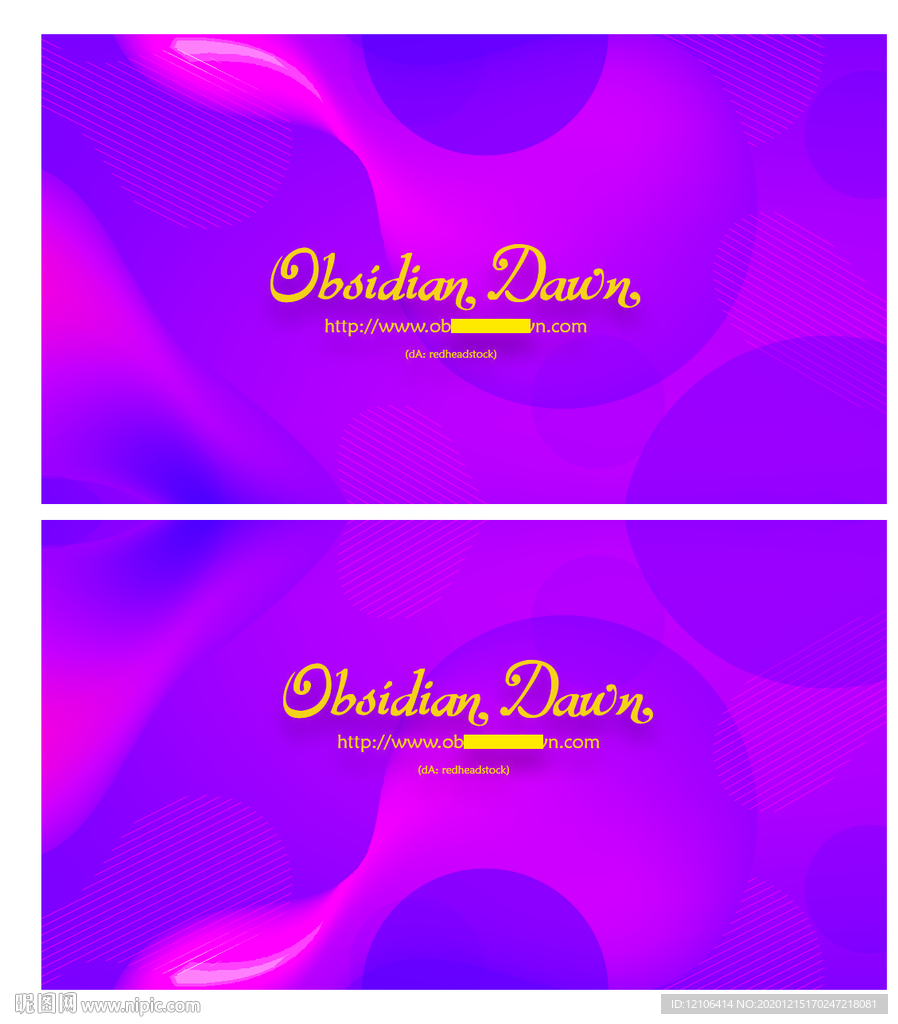 创意简约紫色渐变商务企业名片