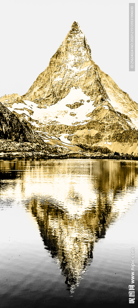 抽象金色山水 高清图