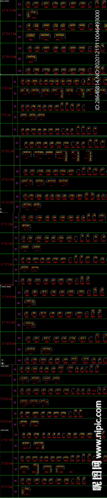 各种尺寸的沙发CAD图库