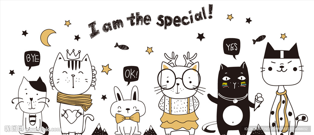 手绘欧式动物图片