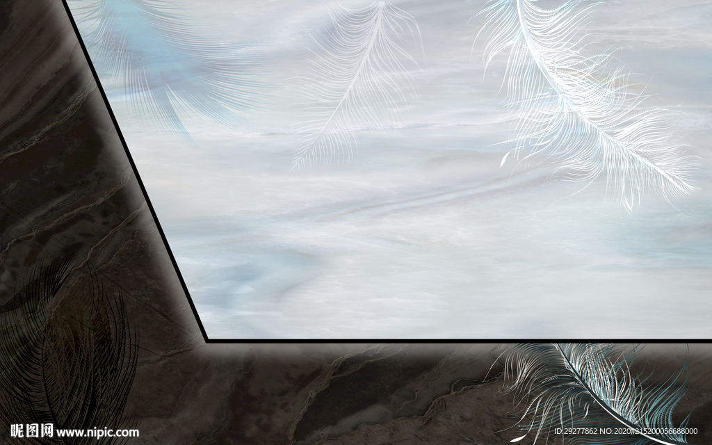 电视悬空背景墙画 TIF分层