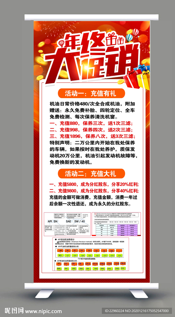 汽车保养活动展架