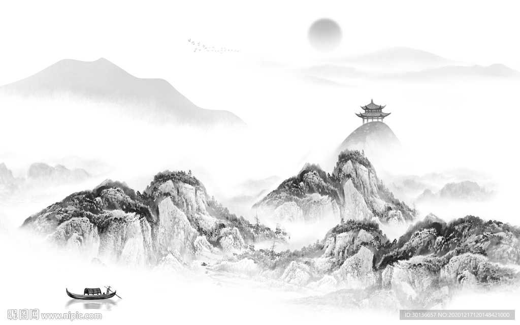 最新 唯美高档山水 TIF分层