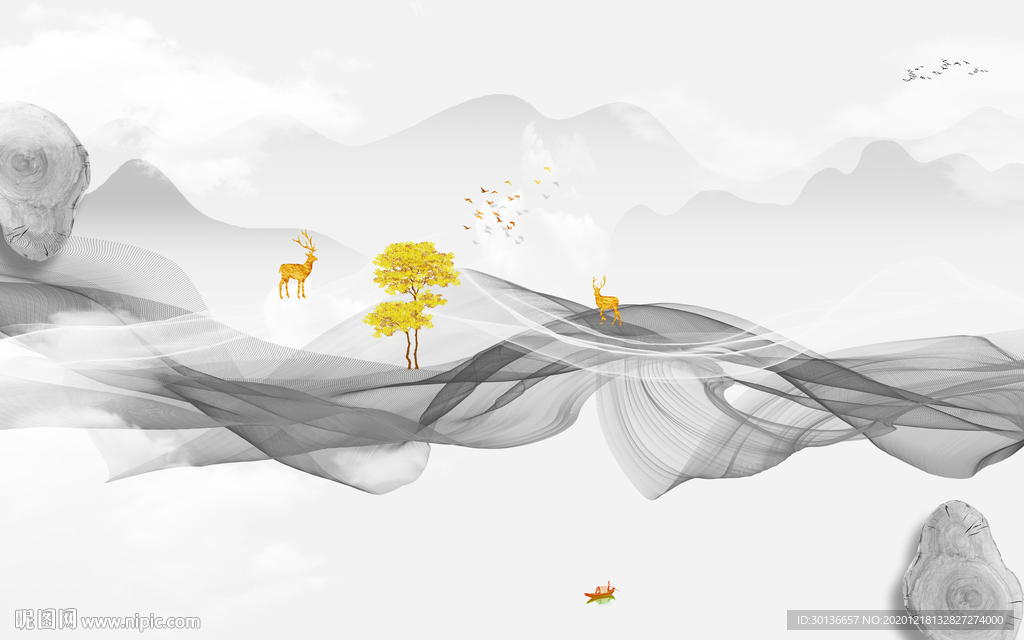 高端高清唯美山水 TIF分层