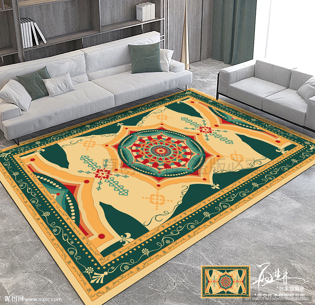 欧式经典花纹地毯地垫