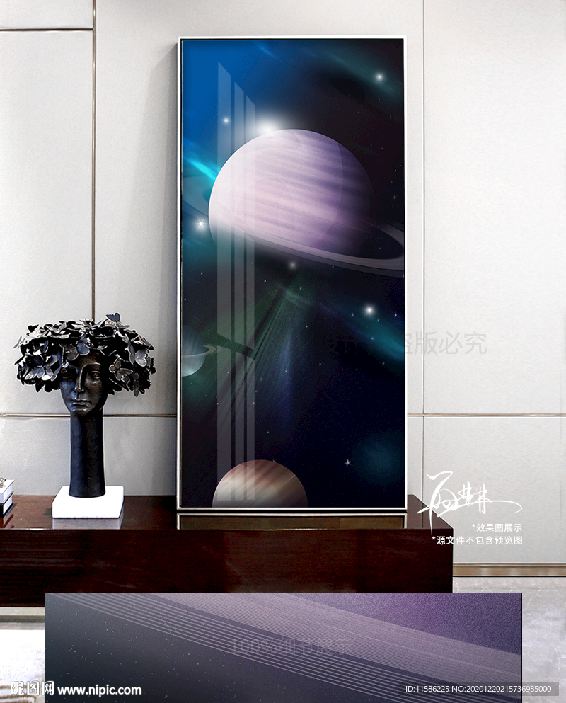 创意线条宇宙星空装饰画