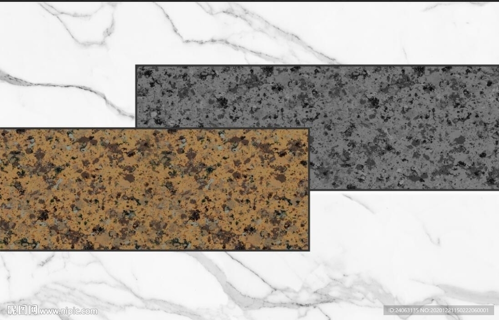 现代简约石纹木纹组合悬空背景墙