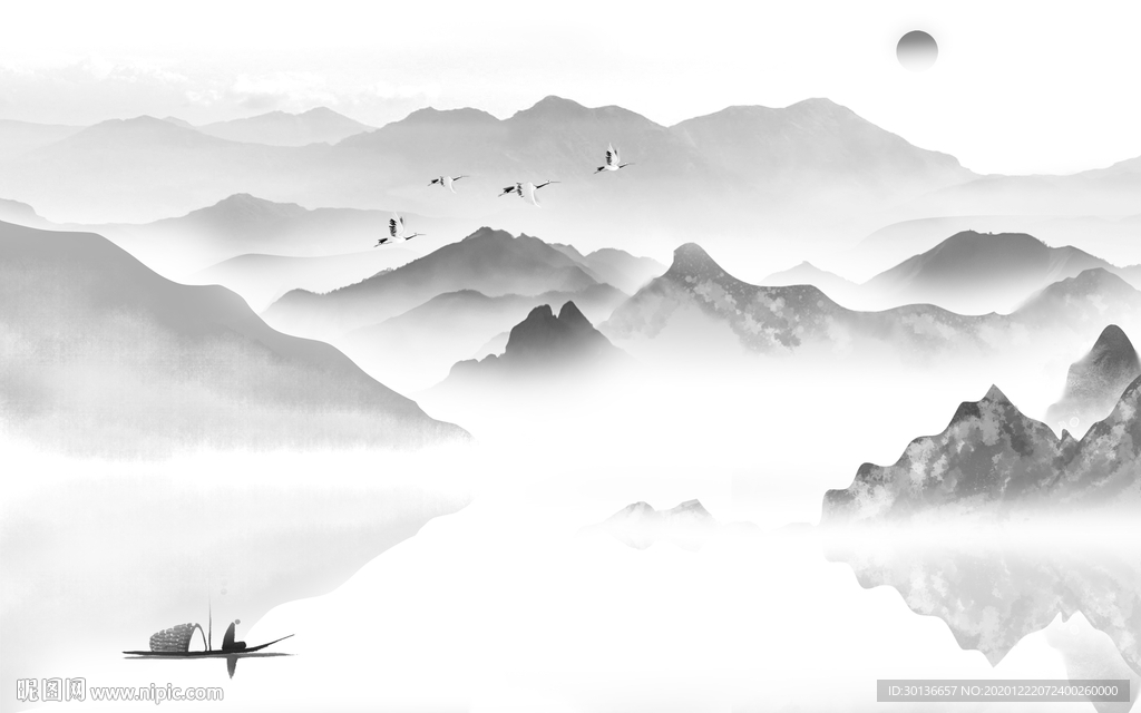 唯美高清意境山水 TIF分层