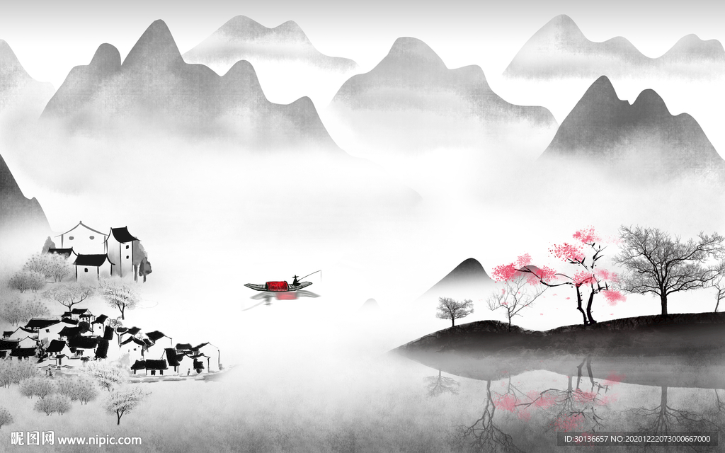 最新款意境山水 TIF分层