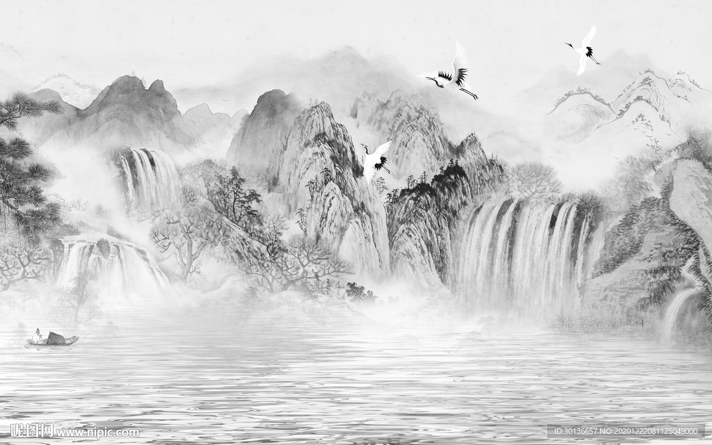 家装 高清意境山水 TIF分层