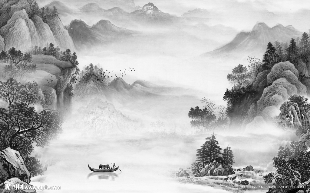 高端高清意境山水 TIF分层