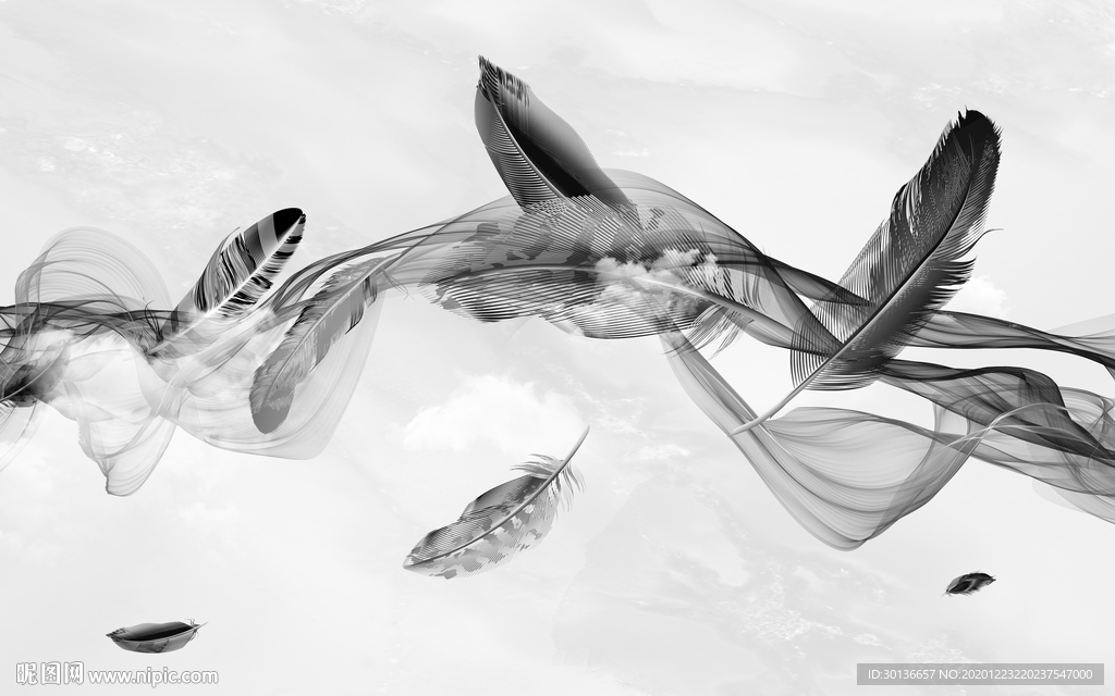 烟雾大气新装饰画 TIF分层