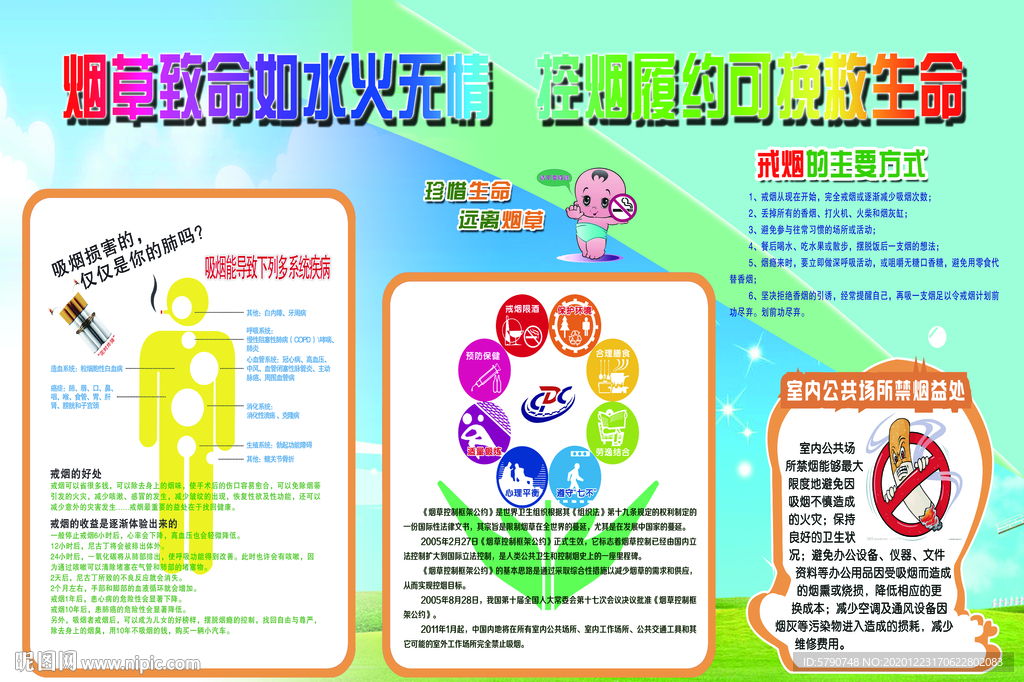 控烟宣传画