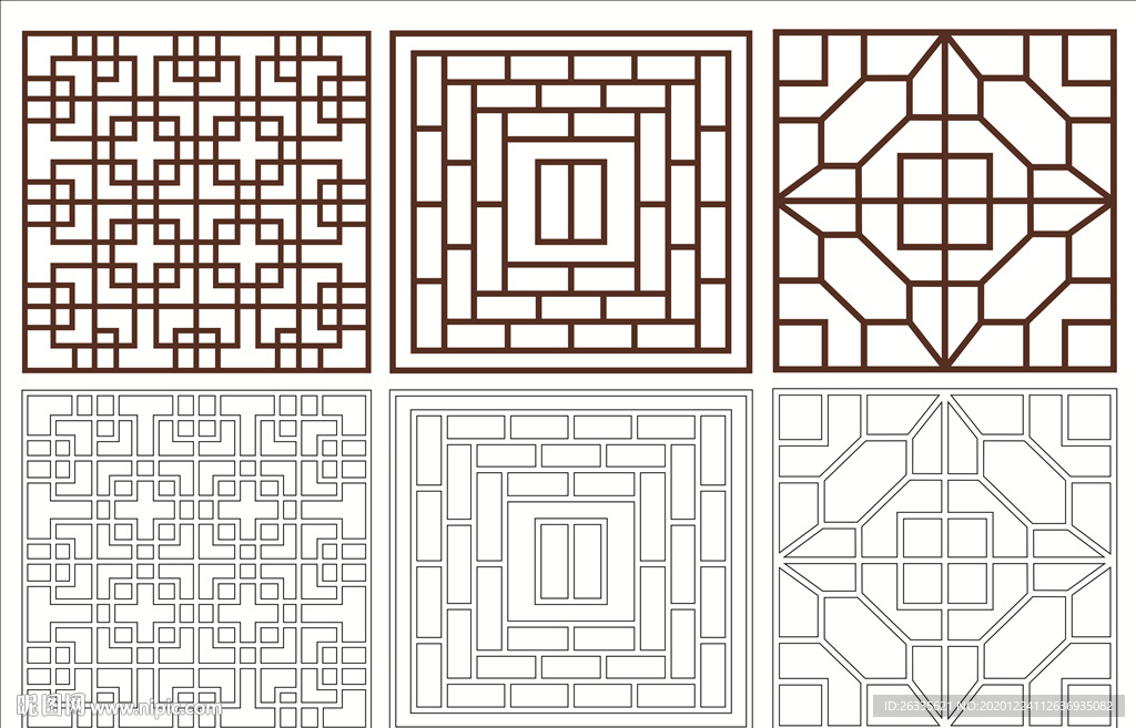 花格 格子 中式窗格 雕花